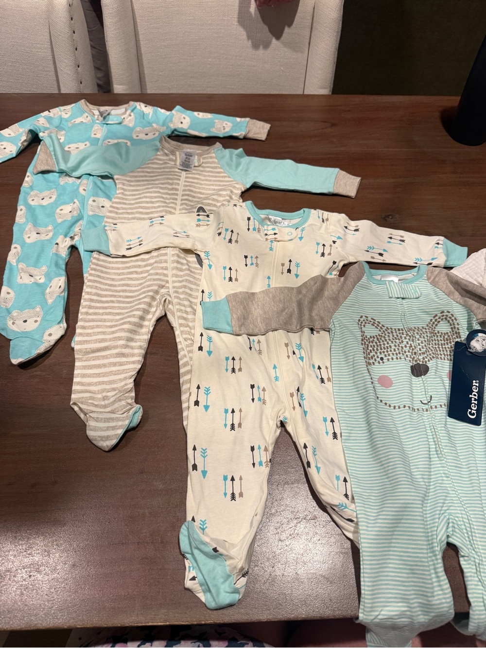 Gerber Baby Boys 3-6 Month One-Piece Sleepers - 4-Pack
